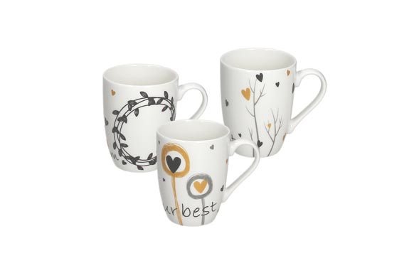 MUG NEW BONE CHINA DECORAD33 CL - GOLDY